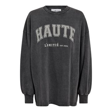 Haute L' Amitié - Romie Acid Back Hole Sweat - Black Acid Wash